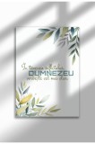 Unframed Romanian Religious Canvas Poster - Digital Print - Dumnezeu vorbește cel mai clar | A4 (21 x 29.7 cm)