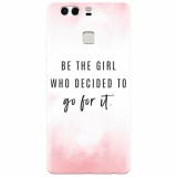 Husa silicon pentru Huawei P9 Plus, Quotes Pink