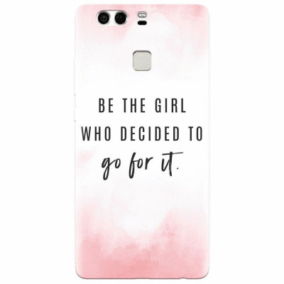 Husa silicon pentru Huawei P9 Plus, Quotes Pink foto