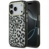 Husa MagSafe pentru Apple iPhone 17 Pro Max, Guess, Leopard Glitter, Neagra