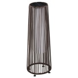 Outsunny Lanternă Solară de Grădină cu Panou de &Icirc;ncărcare, Lampă solară de Exterior din Metal și Ratan, &Oslash;21.5x61 cm, Maro | Aosom Romania