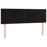 Cumpara ieftin Tablii de pat, negru, 144x5x78/88 cm, catifea