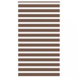vidaXL Jaluzea tip zebra maro lățime țesătură 125,9 cm poliester