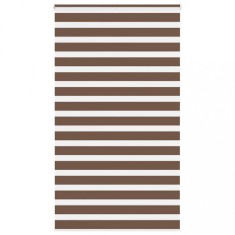 vidaXL Jaluzea tip zebra maro lățime țesătură 125,9 cm poliester