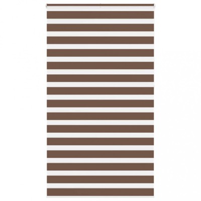 Jaluzea tip zebra maro lățime țesătură 125,9 cm poliester foto