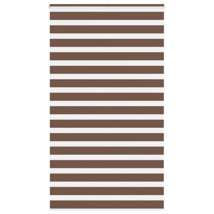 Jaluzea tip zebra maro lățime țesătură 125,9 cm poliester