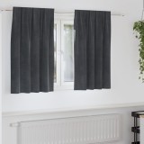 Draperii Blackout vidaXL cu bandă superioară 2 pcs Gri deschis Catifea