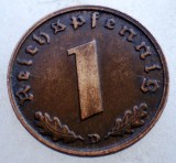 2.759 GERMANIA 1 REICHSPFENNIG 1938 D, Europa, Bronz