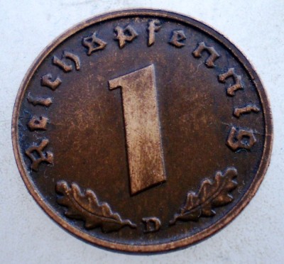 2.759 GERMANIA 1 REICHSPFENNIG 1938 D foto