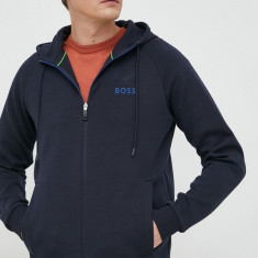 BOSS bluza BOSS GREEN barbati, cu glugă, cu imprimeu