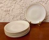 6 FARFURII DIN PORTELAN FIN, CREM- MARCAJ BAVARIA D19,5CM