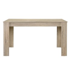 Masa bucatarie Nora 140x90x77cm&nbsp;MDF stejar deschis [en.casa] HausGarden Leisure