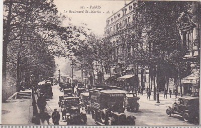 bnk cp Franta - Paris - Bv St-Martin - necirculata foto
