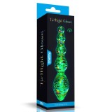 Cumpara ieftin Dildo din sticla Glow-in-the-dark Twilight Gleam Glass Dildo-Tantalizing Orbs