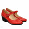 Pantofi dama rosii din piele naturala cu platforma cod P156R - Made in Romania
