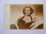 Rară! Carte poștală rom&acirc;nească de colecție necirculată din anii 40 cu actrița Bette Davis