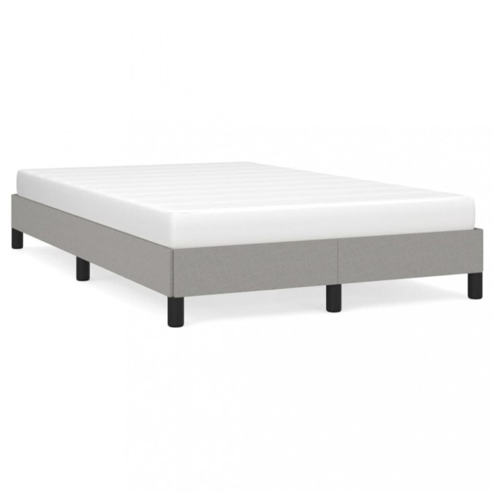 Gossi cadru de pat, gri deschis, 120x190 cm, material textil