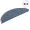 vidaXL Covoraș scări autoadeziv 30 buc. albastru, 56x17x3 aspect sisal 3365862