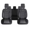 Set Huse Scaune Auto Panda Belek, material textil cu piele ecologica, cu fermoare pentru bancheta rabatabila, gri inchis cu negru, 11 piese Automobile