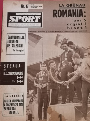Revista SPORT nr. 17/septembrie 1966(Progresul,Steaua...) foto