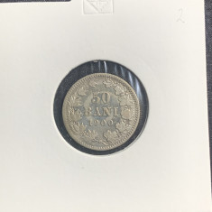 Moneda 50 bani 1900 argint Romania