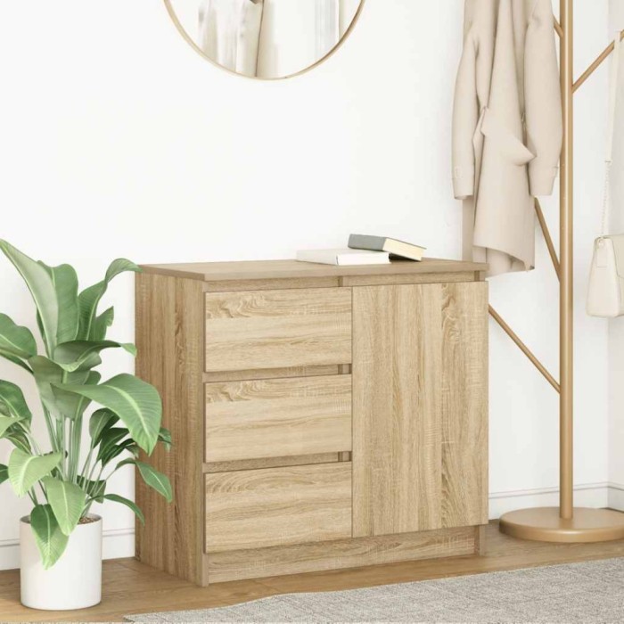 vidaXL Bufetă cu sertar Stejar Sonoma 71x35x65 cm Lemn prelucrat 861573