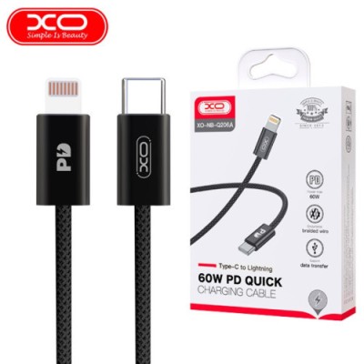 Cablu pentru incarcare 20W PD Quick Charge si transfer date Type-C la Lighting (compatibil Iphone) Cod: XO-NB-Q206A Automotive TrustedCars foto