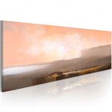 Cumpara ieftin Tablou pictat manual - Between pink and grey 100x40 cm