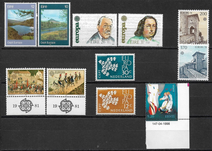 C3048 - lot timbre nestampilate Europa-cept