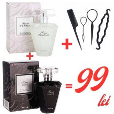Set 2 parfumuri, compus din Rare Pearls Rare Onyx + set 4 accesorii par , oferta speciala 99 lei