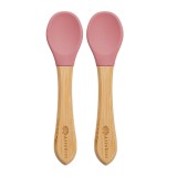 Set lingurite din bambus Old Rose 6 luni+, 2 bucati, Appekids