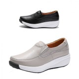 Pantofi Dama TRULAND din Piele Naturala, 36 - 39, 39.5, Gri, Negru