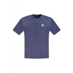 Tricou barbati, cu mini logo brodat, Regular fit, Bleumarin, S