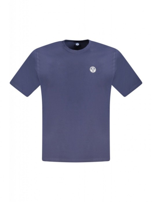 Tricou barbati, cu mini logo brodat, Regular fit, Bleumarin, S