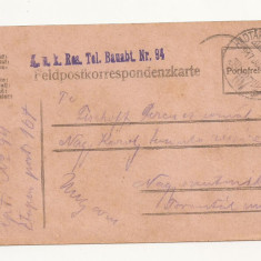 D1 Carte Postala Militara k.u.k. Imperiul Austro-Ungar , 1917 Reg. Torontal