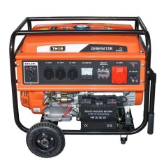 Generator electric Thor 7.2 kW 220/380V, motor benzina 17 CP, pornire electrica/manuala, 16 A, 50 Hz, rezervor 25 L, autonomie 11 ore, 670x510x530