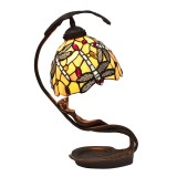 Lampa Art Nouveau Tiffany cu o femeie din metal 5LL-6096