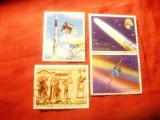 Serie Paraguay 1986 - Cosmos . Cometa Halley 3 valori stampilate , cu vigneta, Stampilat
