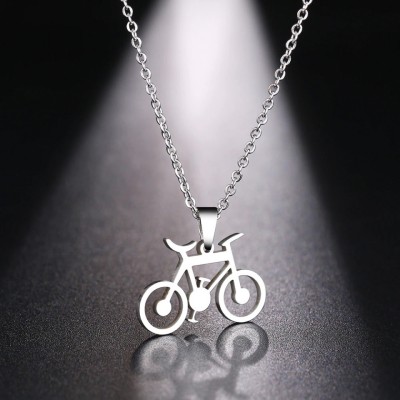 Lantisor Inox Argintiu Bicicleta- N140 foto