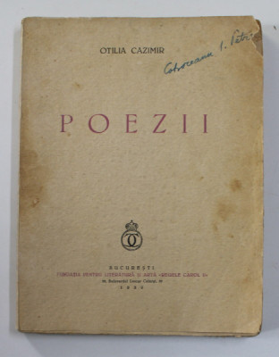OTILIA CAZIMIR - POEZII , 1939 foto