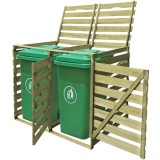 Magazie de pubele dubla, 240 L, lemn tratat GartenMobel Dekor, vidaXL