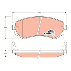 TRW set placute frana, frana disc Cotec