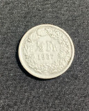 Momeda 1/2 franci 1967 Elveția argint