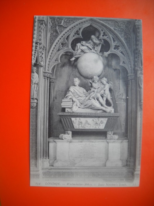 HOPCT 8617 MORMANTUL LUI ISAAC NEWTON-WESTMINSTER ABBEY -LONDRA --ANGLIA-UK-EUROPA--NECIRCULATA