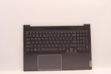 Carcasa superioara cu tastatura palmrest Laptop, Yoga Slim 7 Pro 16ARH7 Type 82UW, 5CB1J38435, HQ20721954000, HQ21840168000, NB6188, iluminata, gri in