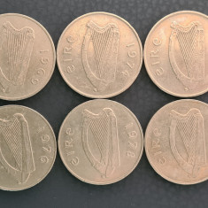 Irlanda 10 pence 1069 1974 1975 1976 1978 1980