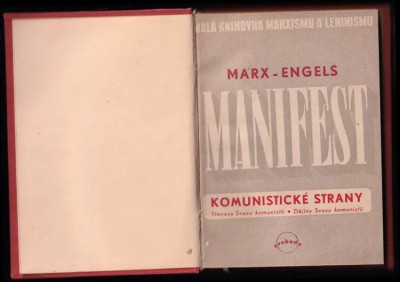 K. Marx, Engels - Manifestul Partidului Comunist (Ediție Ceha, 1946) foto