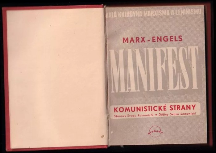 K. Marx, Engels - Manifestul Partidului Comunist (Ediție Ceha, 1946)