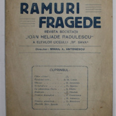 RAMURI FRAGEDE , REVISTA SOCIETATII '' IOAN HELIADE RADULESCU '' A ELEVILOR LICEULUI SF. SAVA , ANUL I , NR. 2-3 , 15 MARTIE , 1923 , PREZINTA URME DE