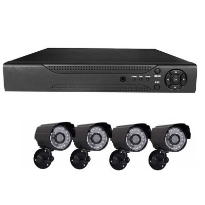 Sistem supraveghere CCTV kit DVR 4 camere exterior/interior, Hdmi, Jortan foto